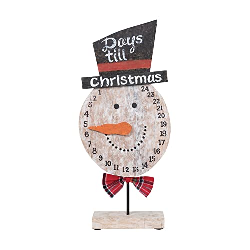 Mango Wood Snowman Advent Calendar