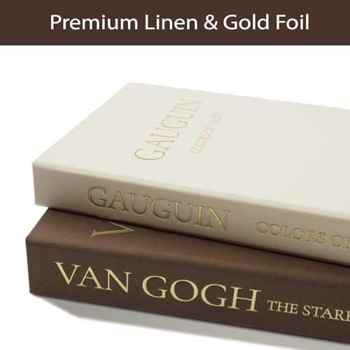 Fveuc Linen Faux Book Box Set of 3, Decorative Books for Shelves, Fake Books for Decoration with Secret Compartment, Modern Aesthetic Table Decor, Linen Covered Hollow Book Box (Brown-Beige-White) — view 4