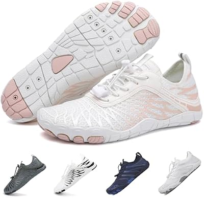 YVIPO Hiking Barefoot Shoes - Lightweight, Breathable & Non-Slip Wide Toe Water Shoes for Walking, R...