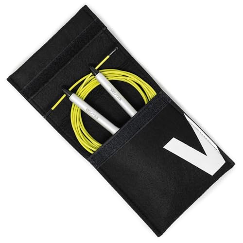 Velites - Comba Fire 2.0 Oficial de CrossFit® Games - Color Silver - Bolsa de Transporte Incluida - Cuerda para Saltos Simples y Dobles