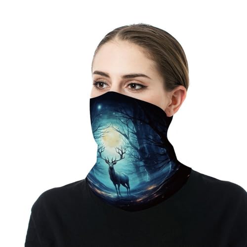 Neck Gaiter Face Mask Men Women, Oil Painting Red Flower Face Mask Scart Cover for Dust Wind Sun Protection4