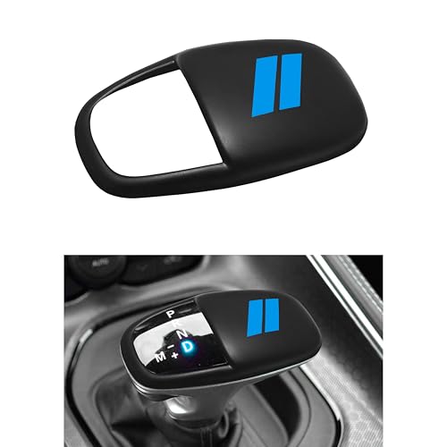 SENSHINE Car Gear Stick Cover Gear Shift Knob Head Cover Trim for Dodge Charger Challenger Accessories 2015-2023 2024 Durango 2016-2024 ABS Interior Shell Insert Decoration Protector (Matte Blue)