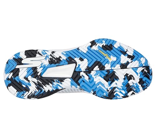 Skechers Women's Viper Court Pro Pickleball Sneaker, White/Blue, 9
