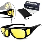 Skipper® | Überbrille für Brillenträger, Nacht- & Schlechtwetter-Überbrille, Überziehbrille, Überzieh Sonnenbrille, Herren & Damen, UV400 Schutz