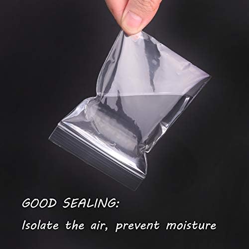 TUPARKA 3 Sizes 300pcs Grip Seal Bags, Small Clear Plastic Bags Zip Lock Bags for Kitchen Craft Jewellery Storage