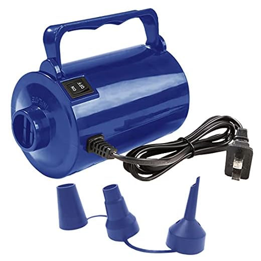 Electric Air Pump for Inflatable Pool Toys - High Power Quick-Fill Air Mattress Inflator Deflator Pump for Pool Float Raft Airbed with 3 Nozzles, 320W, 110V AC, 1.6PSI, Air Flow 26CFM