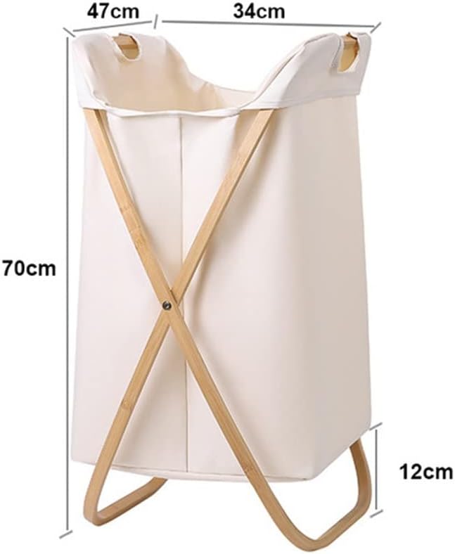 Oxford Cloth Foldable Clothing Laundry Basket Organizer for Dirty Clothes Storage Hamper Large Folding Baske (Color : A, Size : 47x34x70cm) (B 47x34x70cm)