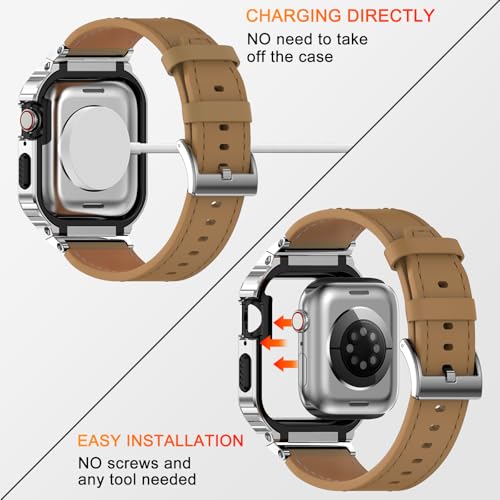 Image of Suplink Stainless Steel Metal Band Compatible with Apple Watch 45m 44mm 42mm 41mm 40mm 38mm, Metal Replacement Strap for iWatch Bands Series 8 7 6 5 4 3 2 1 SE