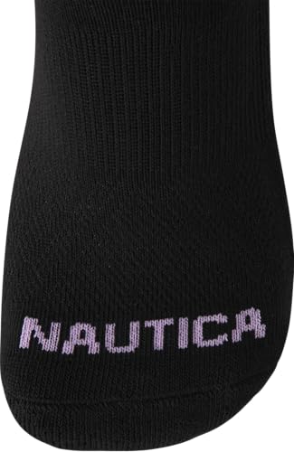 Image of Nautica Women's Quarter Cut Moisture Control Athletic Socks with Cushioned Comfort (12 Pack)