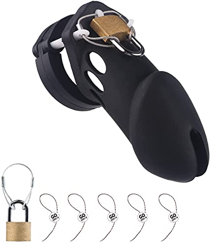 Silicone Chastity for Men Breathable Chastity Device Chastity Cage Devices Lightweight Sexual Wellness Cock Cage Sunglasses Party Black Long Style