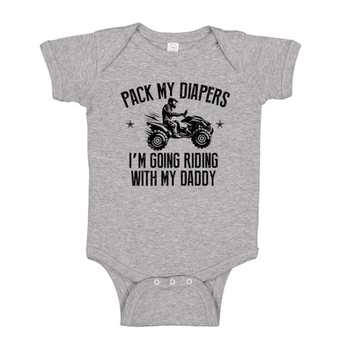 I'm Going Riding with Daddy 4 Wheeler Baby Bodysuit One Piece Or Toddler Shirt Quad ATV Baby Clothes