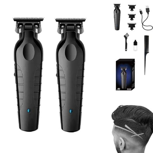 Blackout Trimmer Plus Zero Gap, Barbers Tonic Blackout Trimmer Premium Zero-Gapped- Cordless Barbers Tonic Clippers for Men, Titanium Blades for Crispy Lines & Skin Fades (2pcs)