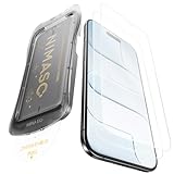 NIMASO アンチグレア iPhone Air用 ガラスフィルム 反射防止 保護フィルム 指紋防止 さらさら 簡単に貼り付け 自動除塵 高感度タッチ 強化ガラス ガイド枠付き 2枚セット いPhone 17 エアー対応（6.5インチ）DSP25F1731