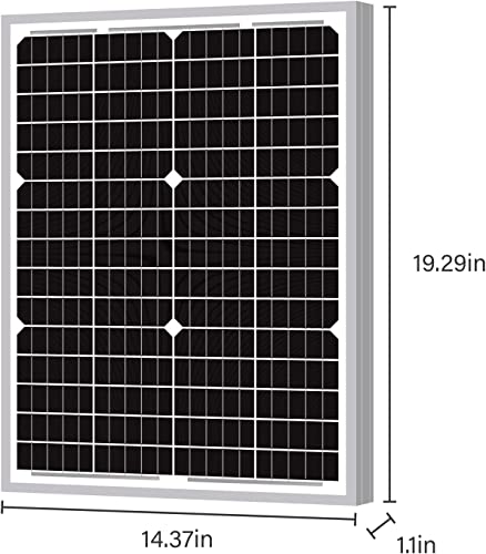 Newpowa 30W Watts 24V Mono Solar Panel Waterproof Off Grid Kit-30W 24V Solar Panel+10A Pwm Charge Controller(Come With Cable And Connectors)+Battery Cable For Rv Marine Car Motorcycle Battery Charge #TOP1