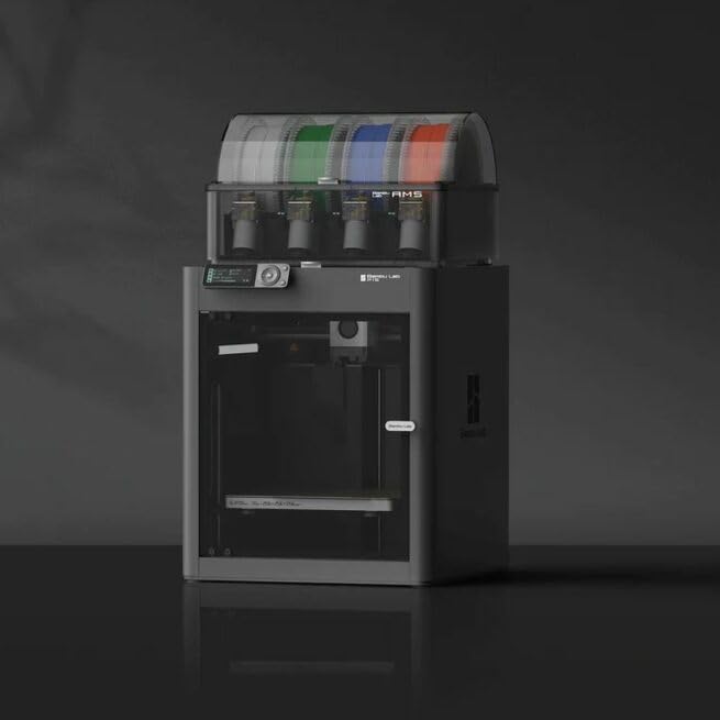 BambuLab P1S Combo 3D Printer for Multi-Colour 3D Printing, Built-in Camera, Build Volume- 256 x 256 x 256 mm.