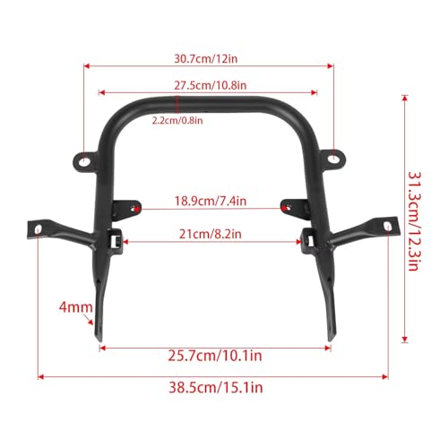 Porte-Bagages Moto Banshee 350 Support Queue Barre Appui Pare-Chocs Argent - 2
