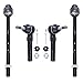 Detroit Axle - All (4) Front Inner & Outer Tie Rod Ends - 10-Year Warranty for 2005-2010 Pontiac G6 - [2004-2012 Chevy Malibu] - 2007-2009 Saturn Aura