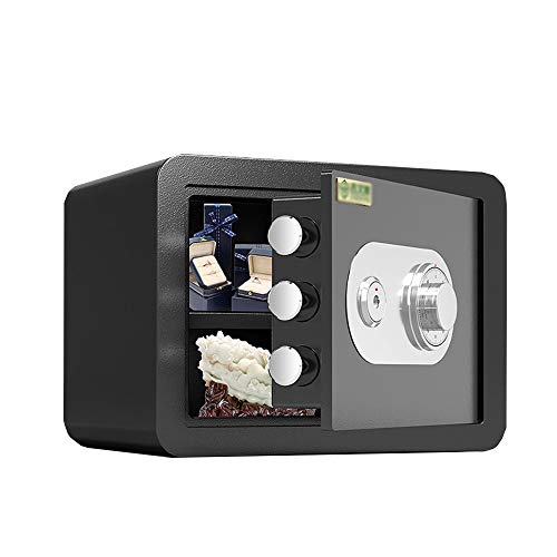 AYCDL Cajas Fuertes Mecánicas con Contraseña, Armario De 25 Cm con Llave, Minicajas Invisibles con Código para Mesita De Noche, Doradas, 25 Cm,Black-30Cm