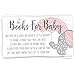 50 Pink Elephant Books for Baby Shower Request Cards - Invitation Inserts