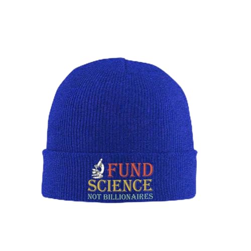 Fund Science Knit Beanie Winter Hat Blue