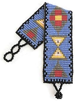 Mayan Arts Handmade Beaded Bracelet, Stacking Bracelets, Friendship, Multi Color Beads, Native American Inspired, Loom (Violet)