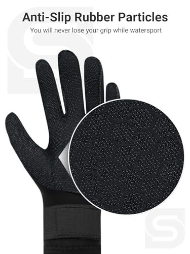 Summshall Neoprenhandschuhe 3mm Neopren Handschuhe für Damen Herren Thermisch Anti-Rutsch Wärmender Tauchhandschuhe mit elastischem Handgelenk zum Tauchen, Surfen, Schnorcheln
