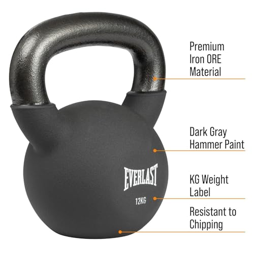 Everlast Workout Exercise Kettlebell - Comfort Wide Grip Handle | Coated in durable vinyl for long-lasting use. - Image 4