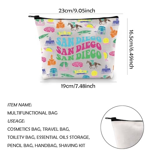 WCGXKO San Diego Gift San Diego City Travel Gift Zipper Pouch Makeup Bag2
