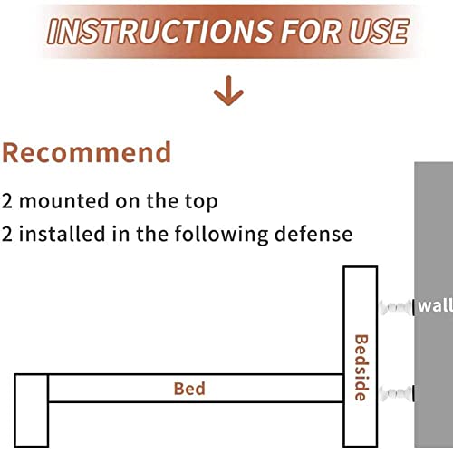 Jkapagzy Fixador anti-agitação de cabeceira, estrutura de cama rosqueada ajustável, ferramenta antia