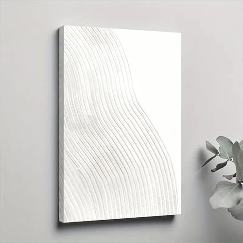 Texture et lignes douces art mural sur toile de qualité supérieure pour décoration épurée