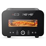 Pizza Oven Indoor, Makes 12 Inch Pizzas in 90 Seconds, 840Β°F Countertop Electric Pizza Maker with 6 Preset Modes, Pizza Stone, Peel & Touchscreen Controls - Stainless Steel