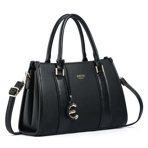 Image of EXOTIC Premium Orlina Duotone Structured Tote Bag for Women | PU Leather Handbag | 2 Compartments with Center Zip | Detachable Sling Strap | Office & Daily Use