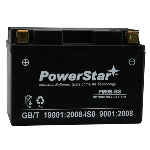 PowerStar Sealed AGM YT9B-BS YT9B-4 Battery for Yamaha