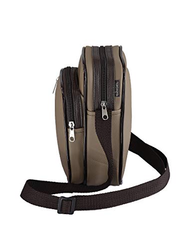 Bolsa Shoulder Bag Pochete Transversal Impermeável (Marrom-Claro)