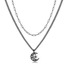 06-Black Crescent Moon Necklace