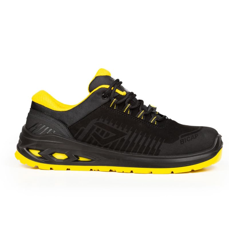 Bicap Aikido S3S - Zapatos de seguridad para hombre y mujer, puntera de aluminio, lámina de cero perforación, suela de poliuretano Bidensity, soporte BI-equilibrado, transpirable, ligero, sector
