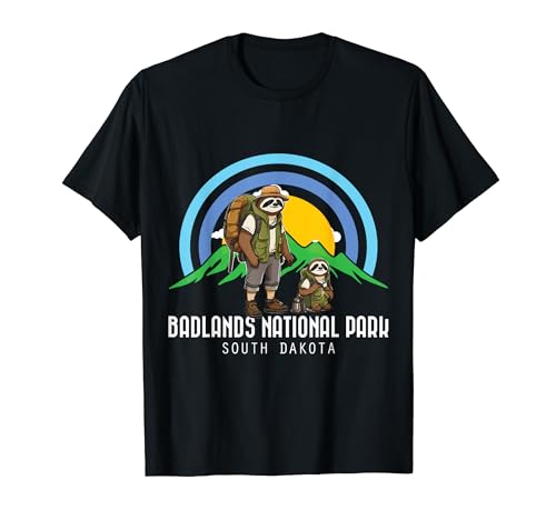 Senderismo Trail Parque Nacional Badlands Souvenir de Dakota del Sur Camiseta