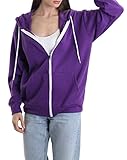 TOMLALEL Women's Active Zip Up Hoodie, Oversized Loose Casual Jacket, Comfortable Long Sleeve with P