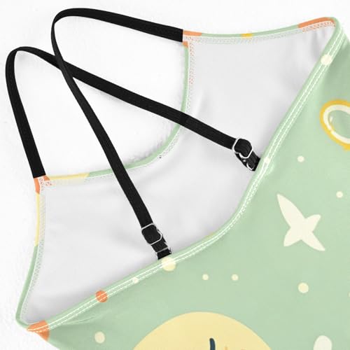 Image of Girls Swimsuit Little Cute Cat and Ice Cream One Piece Swimwear
