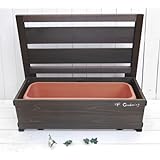 ラティス付きプランターカバー610型 幅72.5cm ×奥行き29 cm ×高さ61.2cm ダークブラウン