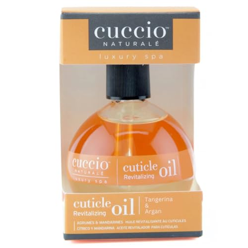 Image of Cuccio Naturale Tangerina & Argan Revitalizing Cuticle Oil, Lightweight Fast-Absorbing Hydrating Nail & Cuticle Conditioner, Cold-Pressed Oils + Vitamin E, 2.30 Fl Oz