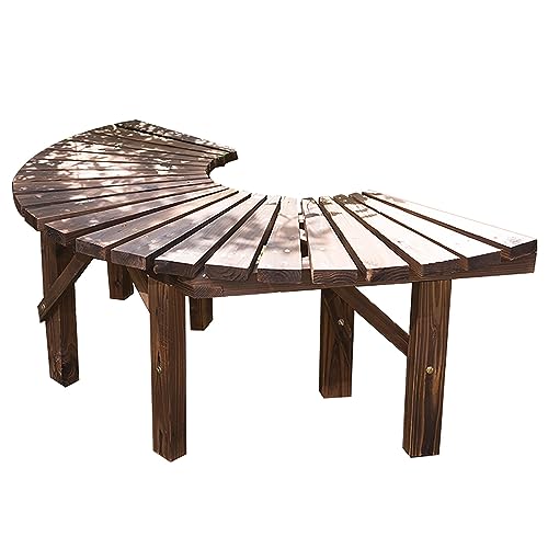 Banco semicircular para árbol envolvente de exterior resistente
