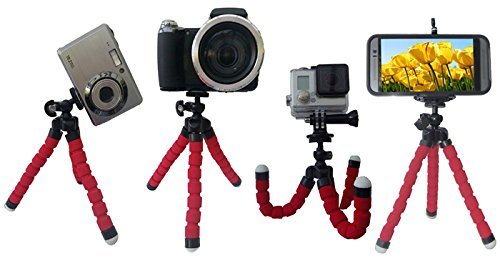 Universal adjustable flexible Tripod octopus style with clip bracket mount holder for cellphone and camera selfie stick
