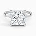 4 CT Princess Cut IGI Certified Lab Grown Diamond Ring 10K, 14K, 18K Solid Gold Solitaire 2.5MM Band Engagement Ring Everyday Wear Gift For Women(Color F, Clarity VS1) (White Gold)