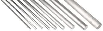 6061 Aluminum Round Rod Sample Pack, T6 Temper, 36" Length, Pack Of 9