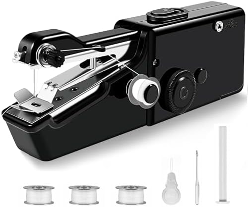 Handheld Sewing Machine, Small Sewing Machines, Easy Operate Sewing Machine for Beginners, Hand Sewing Machine for Various Fabrics, Tool Kit for Clothing Repair and Sewing Crafts