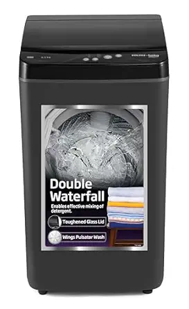 Voltas Beko, A Tata Product 6.5 Kg Fully-Automatic Top Loading Washing Machine with Dual Waterfall (WTL6504UEA/DPBPOA, Dark Grey)