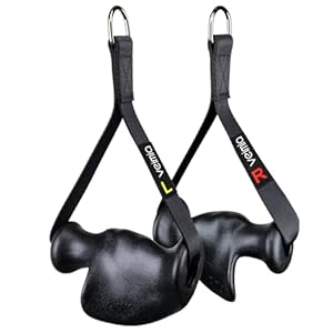 veimia Ergonomic Gym Handles, Double D Row Handles, Cable Machine Handles for T-Row, Pullers, Resistance Bands, Gym Handles for Cables, Strength Trainers and Tricep Exercise Machine Attachments