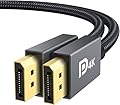 (2-Pack) 727PC 4K DisplayPort Cable 1.2, VESA Certified DP Cable 6.6ft (4K@60Hz, 2K@165Hz, 2K@144Hz) 21.6Gbps, HDR, FreeSync G-Sync, Braided Display Port for Gaming Monitor, Graphics, PC