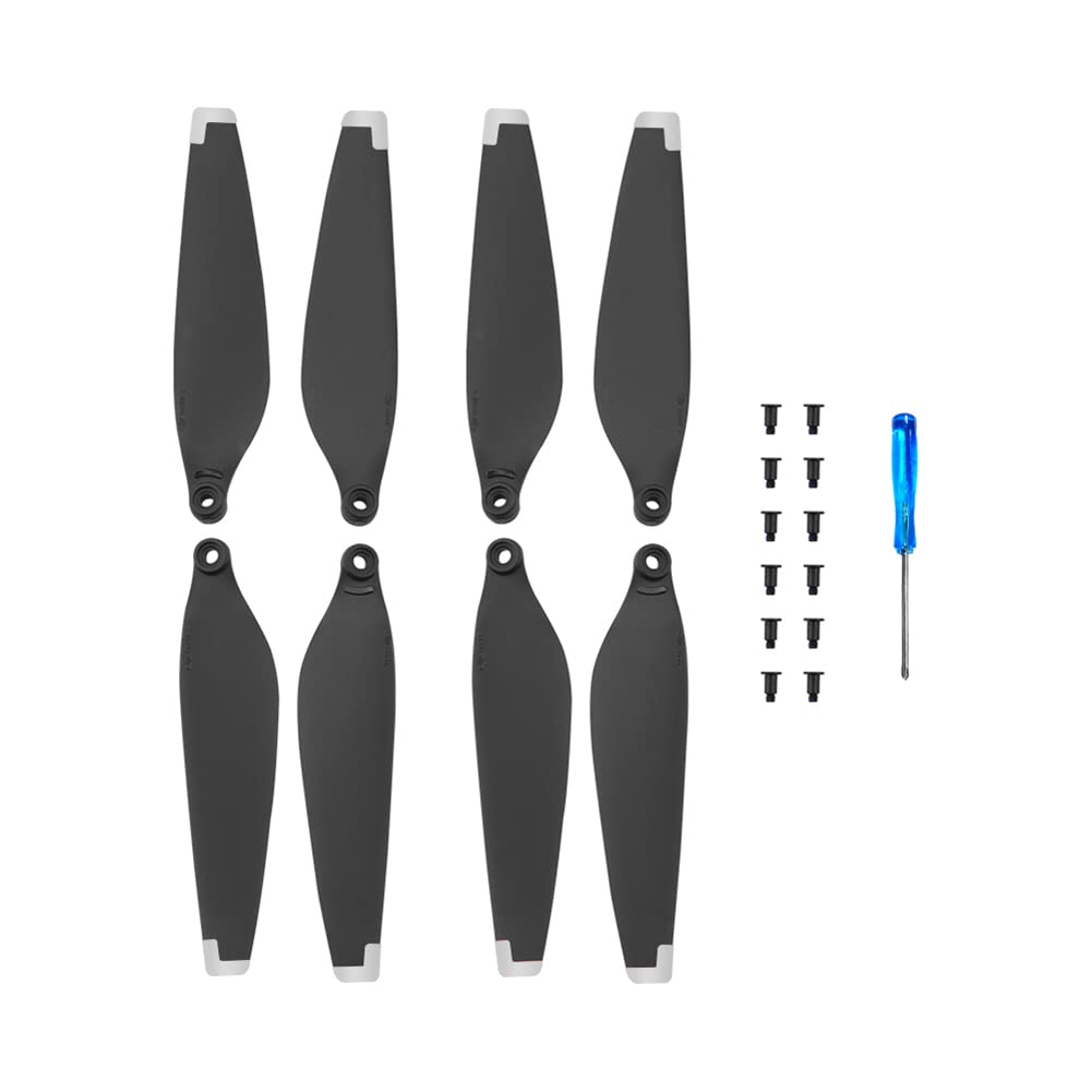Akcesoria do dronów For 2 Pairs Drone Propeller Spare Parts For PC Drone Props For Blade Replacement with Screwdriver Screw Accessories For DJI Mini 3(Silver)